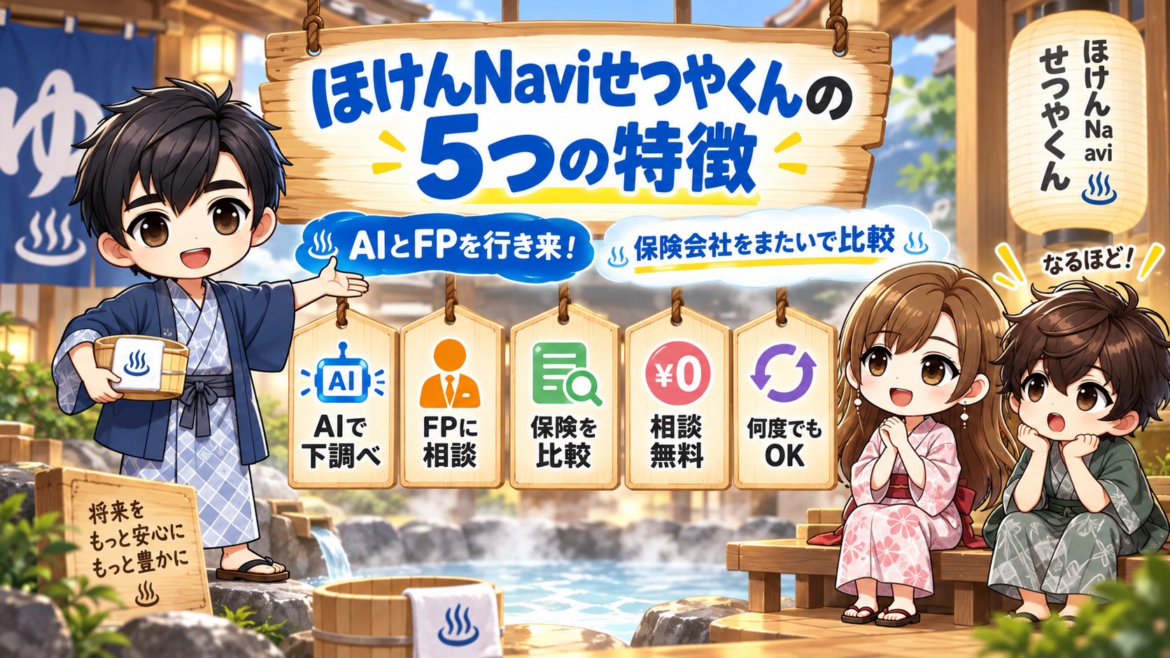 ほけんNaviせつやくんの5つの特徴