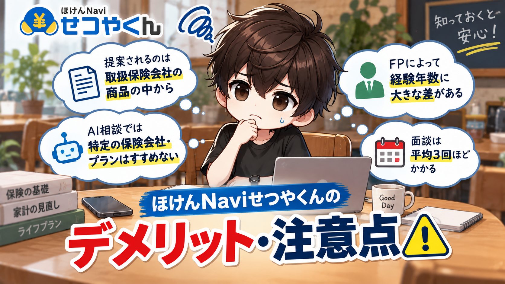 ほけんNaviせつやくんのデメリット・注意点