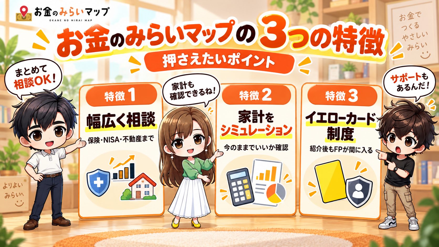 お金のみらいマップの3つの特徴