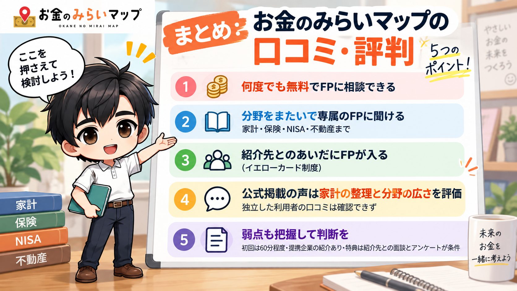 まとめ:お金のみらいマップの口コミ・評判